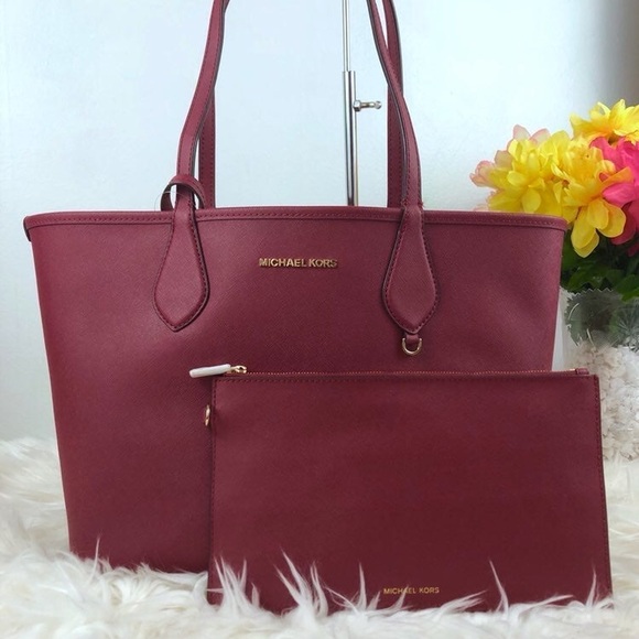 Michael Kors large tote bag leather red - Picture 3 of 8